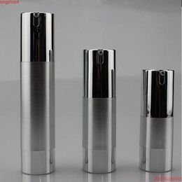 50PCS 15ML 30ML 50ml UV silver gold airless vacuum pump lotion bottle used for Cosmetic Containergoods Sqbmb Jroaa