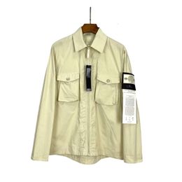 Stones Designer Overcoat Island Original Quality Spring And Autumn Phantom Collection Workwear Shirt Unisex Loose Solid Sleeve Jacket