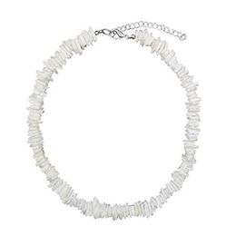 Chokers 2021 Bohemian Natural Puka Shell White Color Irregular Chip Choker Necklace For Women Men Collares De Moda Kolye303z