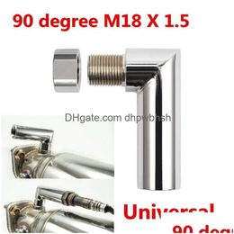 O2 Oxygen Sensor Angled Extender Spacer 90 Degrees Bung Extension M18X1.5 Wholesale Drop Delivery