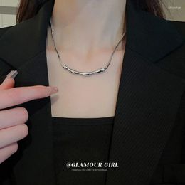 Choker Irregular Pleated Geometric Necklace Metal Cool Style Collar Chain Personalised Temperament Neckchain Women HN2870