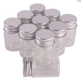100pcs 6ml Size 22*35mm Transparent Glass Perfume Spice Bottles Tiny Jars Vials With Silver Screw Cap DIY Craftgood qty Crlup