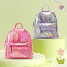 Backpacks Kids Backpack Girls Toddle Sequinsl Bags Boy Girl Child Cute Cartoon Rabbit Princess for Bag Infant 231017