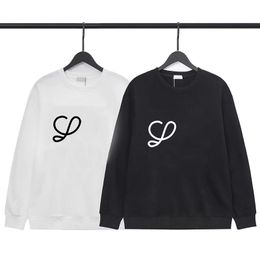 Chest Logo Embroidered Sweatshirts Classic Round Neck Long Sleeved Men's and Women's Top Pullover Terry Sweater