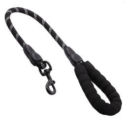 Dog Collars No Pull Padded Handle Short Durable Training Leash Comfortable Outdoor Walking Elastic Reflective Threads Safe Medium Large