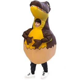 Cosplay Kids T Rex Iatable Costumes Halloween Cosplay Costume Dinosaur Egg Blow Up Disfraz Party Birthday Gift For Children Unisex