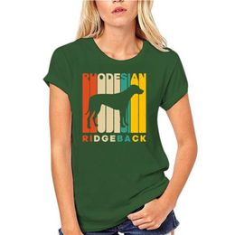 Men's T-Shirts Vintage Style Rhodesian Ridgeback Silhouette T-Shirt Unique Design T Shirt Printed Tops Casual Tees Est Women3278