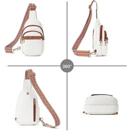 New Bag Women's Large Capacity Women's Chest Bag Simple and Trendy One Shoulder Crossbody Bag Fashion PU Bag