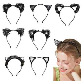 Lace Cat Ears Headband Women Girls Hair Hoop Party Decoration Sexy Lovely Cosplay Halloween Costume Hair Accessories GC1895258i