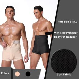 Men High Waisted Butt Lifter Body Fat Reducer Panties Tummy Control Slimming Abdomen Boxer Body Shaper Shorts Shapewear Plus Size 282a