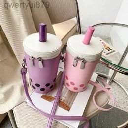 Cross Body New Brand Cute Cartoon Milk Tea Crossbody Bags Quality Pu Bucket Female Shoulder Luxury Designerqwertyui879