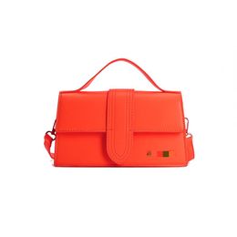 Luxury Designer Handbag Shoulder Crossbod Trendy Solid Color Fashion Texture Small Square Bag