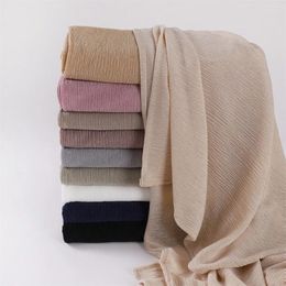 Scarves Soft Elastic Solid Colour Headwraps Long Hair Scarf Headband Breathable Turban Jersey Knit Stretch Wrinkle Simple Neck