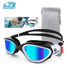 Professionelle Erwachsene Anti-Fog-UV-Schutzlinse Männer Frauen Polarisierte Schwimmbrille Wasserdicht Verstellbare Silikon-Schwimmbrille 231017