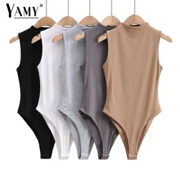 Women s Jumpsuits Rompers Summer outfits for women 2023 elegant bodysuit sexy bodycon bodysuits black sleeveless outfit fashion 231017