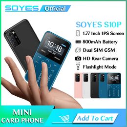 New S10P Unlocked Cell phones Portable Student Small credit card 2G GSM Mobile Phone with MP3 Bluetooth Camera Ultrathin Dual Sim cards mini cellphone