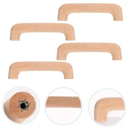 Wall Clocks 8 Pcs Wooden Handle Cabinet Knobs Dresser Kitchen Door Handles Cabinets Cupboard Wardrobe Pulls