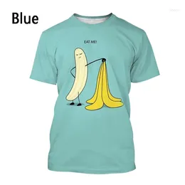 Men's T Shirts 2023 Fashion Fun Fruit Banana Cartoon 3d Printing T-shirt Men And Women Summer Unisex Casual Short-sleeved