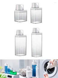 Storage Bottles 700/1100/1500/1900ml Refillable Laundry Detergent Dispenser Empty Tank For Powder Softener Bleach Container Supplies