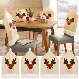 Chair Covers Christmas Decorations Set Elk Dining Table Party