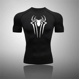 Men s T Shirts Printed Athletic Compression Shirts Quick Dry Breathable Rash Guard Tight Workout Tops Summer Men 231017