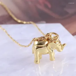 Chains European And American Jewellery Wholesale Cute Interesting Golden Elephant Cartoon Animal Pendant Fashion Necklace