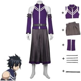 Cosplay Anime Fairy Tail Gray Fullbuster Cosplay Costume Edoras Earth Land Adult Purple Outfit Halloween Carnival Party Role Play Suit