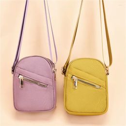 Evening Bags Vertical Key Mobile Phone Bag Women's Diagonal Cross Canvas Oxford Cloth Lightweight Mini