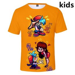 Men's T-Shirts 2 To 14 Years Kids T Shirt Game Friday Night Funkin 3D Print T-shirt Boys Girls Short Sleeve Shirts Children C328N