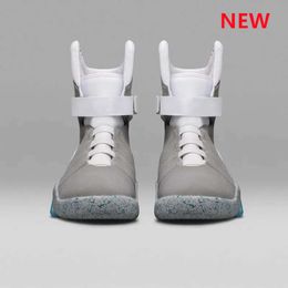 2024 NEW Back To The Future Air Mag Sneakers Marty Mcfly's Led Shoes Glow In Dark Gray Mcflys Sneakers US6-11