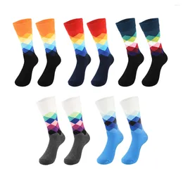 Men's Socks 5 Pairs And Women's Gradient Hip Hop Fashion Trend Casual High Stockings