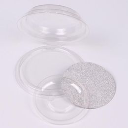 New Model False Eyelashes Packing Box Transparent Round Eyelashes Container with Silver Card Empty Package Case F531 Ctcfo Fnsdp