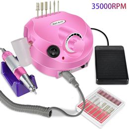 Nail Manicure Set Electric Drill Machine Mill Cutter Sets Accessory Pedicure Bit Tools Kit 231017