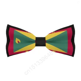 Bow Ties Polyester Grenada Flag Bowtie For Men Fashion Casual Men's Cravat Neckwear Wedding Party Suits Tie