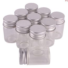 100pcs 6ml Size 22*35mm Transparent Glass Perfume Spice Bottles Tiny Jars Vials With Silver Screw Cap DIY Craftgood qty Radaw