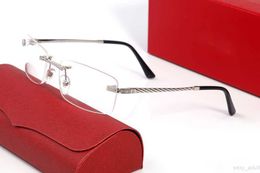 optical frames Rimless Metal Frame glasses Clear Lens Rectangle Eyewear Various For Man Unisex High Quality designer eyeglass acces men trendy square glas