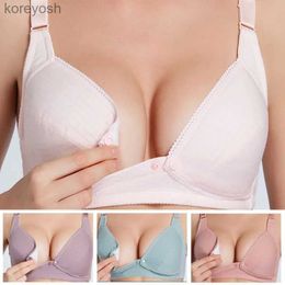 Maternity Intimates Soft Wire Free Nursing Bra 100% Cotton Breastfeeding Maternity Suckling Button Brassiere for Pregnant Women Underwear ClothingL231017