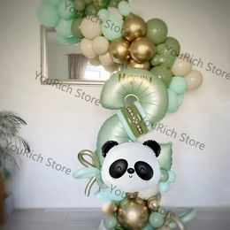 Other Event Party Supplies Panda Birthday Balloon Party Baby Shower Wild Animal Theme Panda Number Foil Ballon Party Decoration 231017