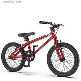 Bikes Ride-Ons 16 Inch Children Bicycle Single Speed Kid Bike High Carbon Steel Frame Front And Rear Double V Brakes Spoke Wheel Ring Q231017