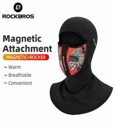 ROCKBROS Cycling Masks keep Warm Balaclava Magnetic Adsorption Thermal Facemask Autumn Winter Windproof Bicycle Face Ski Mask2273610