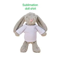 Süblimasyon Peluş oyuncaklar için boş polyester gömlek özel logo süblimasyon yazdırma foto bezi ayı eater tavşan dhl için