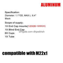 Stainlese Steel Or Aluminium Screw Caps Thread Adapter M24 Cup Fitting Adpater 1/2X28 5/8X24 For 6.4 Inch Kits Drop Delivery