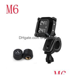 Tpms Motorcycle Tyre Pressure Sensors Motor Tmps Monitoring System 2 Wheel Tyre External Sensor For Motorbik Drop Delivery