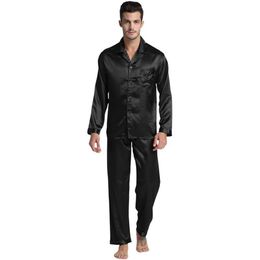 Men's Pyjama Set Male Silk Nightgown Adult Pyjamas Sleepwear Modern Style Men Soft For Sleeping3244