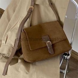 Cross Body Bags Messenger Bag Women 2023Ins Korean Suede One Soulder Crossbody Bag Fasion Senior Sentiment Commuter Bagstylishhandbagsstore