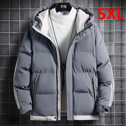 Men's Down Parkas Padded Men Winter Thick s Coats Fashion Casual Hooded Parka Male Plus Size 5XL Jacket Outerwear 231017
