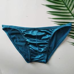 Underpants Men's Briefs Solid Colour Nylon Sexy Mid-low Waist Comfortable Breathable Thin Style Simple Small Underwear