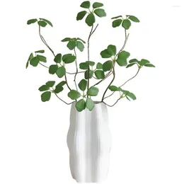 Decorative Flowers Artificial Plants Low-maintenance Realistic Leaf For Easy Home Decor Texture Green Simulation