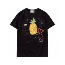 pineapple designer t-shirt men pig fashion clothing short sleeve women Punk print letter embroidery Cat Summer Skateboard tops bev2894