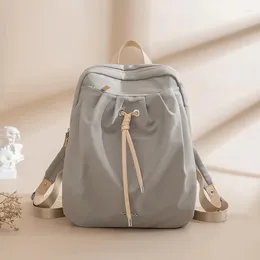 School Bags Classic Solid Colour Woman Oxford Cloth Backpack Large Capacity Girl Commuter Bag Fashion Waterproof Lady Travel